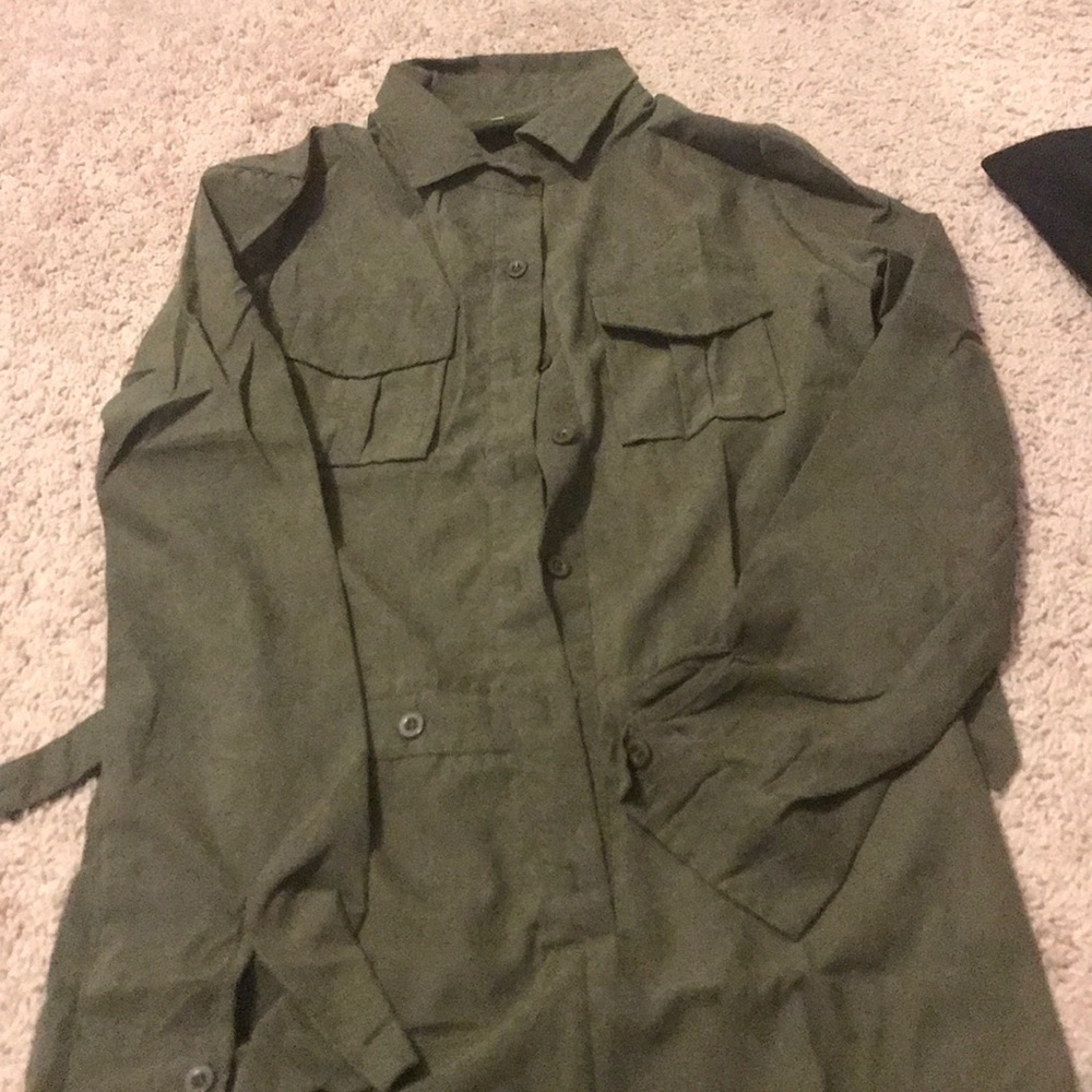 Army green jumpsuit